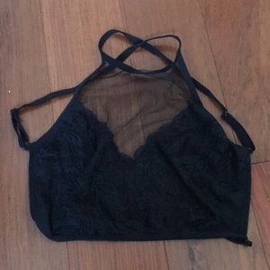 Backless Iheartraves lace crop top